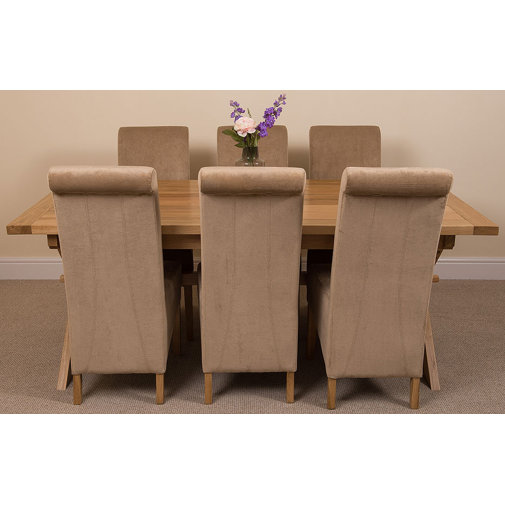 Rosalind Wheeler Essgruppe Baldev mit ausziehbarem Tisch und 6 Stühlen